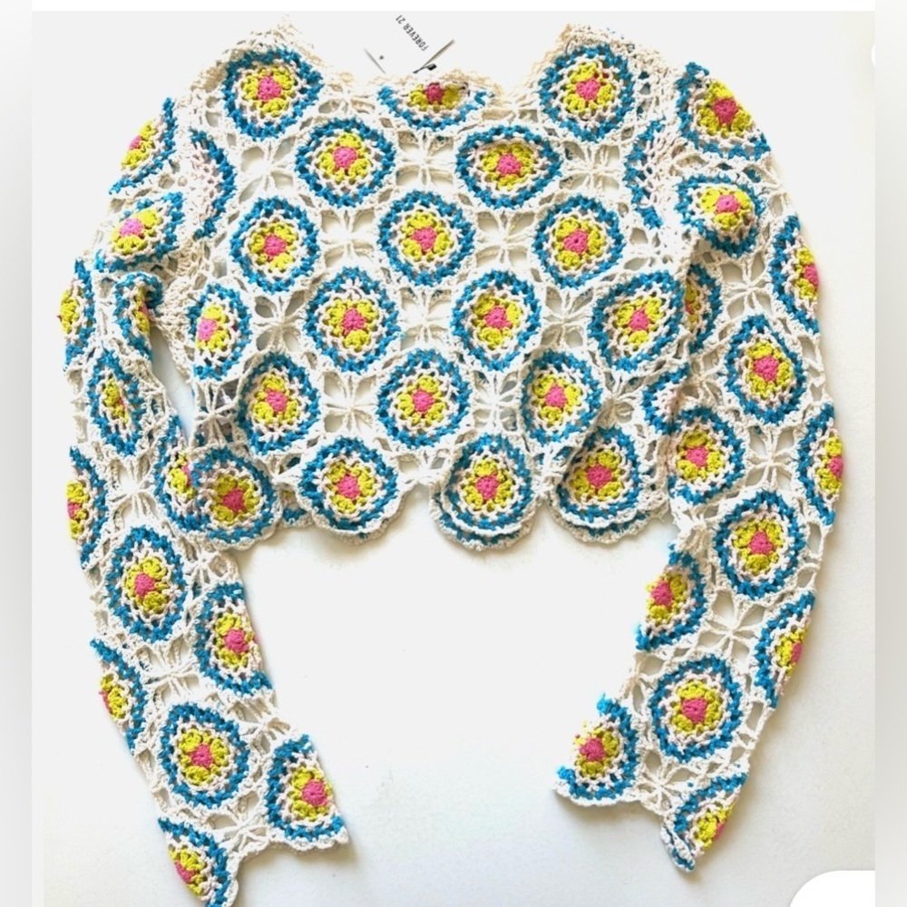 Forever 21 Colorful Crochet Women's Top size xs